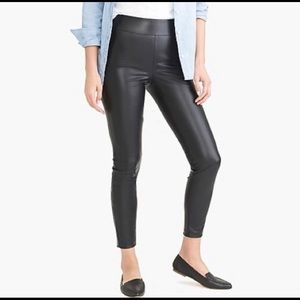 NWT J. Crew Black Vegan Leather Leggings Pants - R